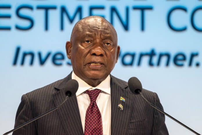 Cyril Ramaphosa, presidente da África do Sul. Getty Images